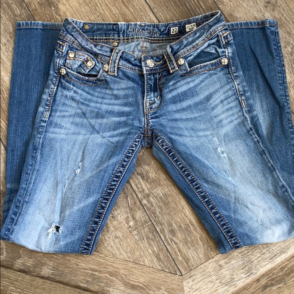 Miss Me Boot Cut Ripped Jeans Size 27
